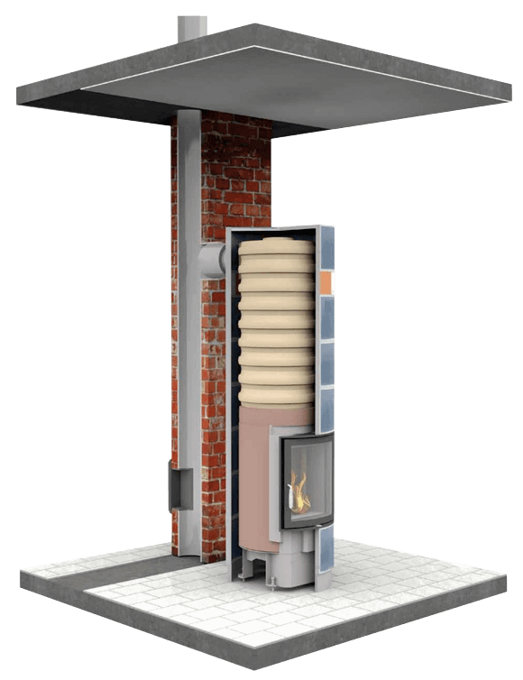Akumulacna krbova pec Ortner